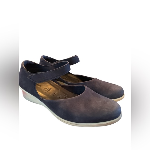 Ecco Dark Blue Mary Jane Felicia wedge - Picture 1 of 8